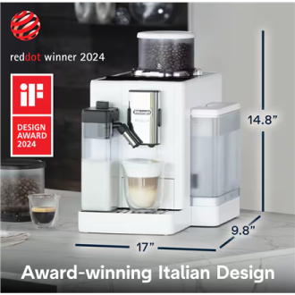 Delonghi | Coffee maker | Rivelia EXAM440.55.W | Pump pressure 19 bar | Built-in milk frother | Fully Automatic | 1450 W | Arcti Delonghi | Coffee maker | Rivelia EXAM440.55.W | Pump pressure 19 bar | Built-in milk frother | Fully Automatic | 1450 W | Arcti