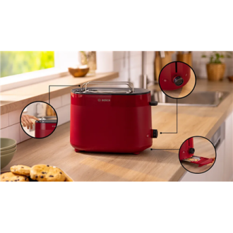 Bosch Compact Toaster | TAT2M124 MyMoment | Power 950 W | Number of slots 2 | Housing material Plastic | Red Bosch Compact Toaster | TAT2M124 MyMoment | Power 950 W | Number of slots 2 | Housing material Plastic | Red
