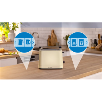 Bosch Compact Toaster | TAT3M127 MyMoment | Number of slots 2 | Housing material Plastic | Beige Bosch Compact Toaster | TAT3M127 MyMoment | Number of slots 2 | Housing material Plastic | Beige