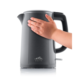 ETA Kettle | ETA859590020 EDITA | Electric | 2200 W | 1.5 L | Stainless steel | 360 rotational base | Grey