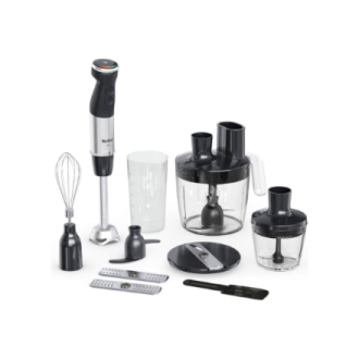 TEFAL | HB67G830 Quickchef+ | Hand Blender | 1000 W | Number of speeds 20 | Turbo mode | Black/Stainless steel