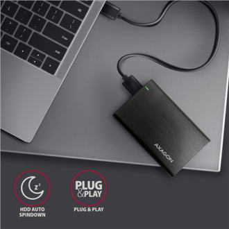 AXAGON Screwless aluminum USB 3.2 Gen 1 - SATA 6G external box for 2.5 AXAGON Screwless aluminum USB 3.2 Gen 1 - SATA 6G external box for 2.5