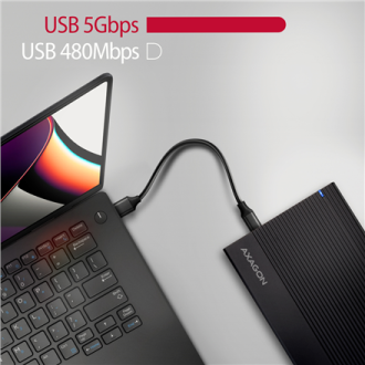 AXAGON Ribbed aluminum USB 3.2 Gen 1 - SATA 6G external box for 3.5