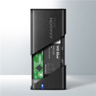AXAGON External USB-C 3.2 Gen 2 metal box for M.2 SATA SSD disks | EEM2-SBC