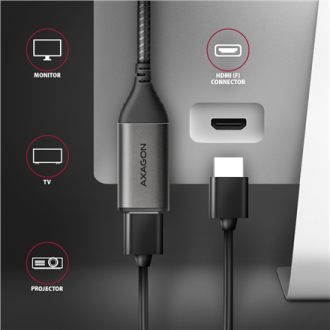 AXAGON | Active converter | USB-C to HDMI | 0.25 m AXAGON | Active converter | USB-C to HDMI | 0.25 m