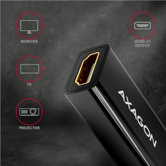 AXAGON | Active adapter | DisplayPort to HDMI | 0.15 m AXAGON | Active adapter | DisplayPort to HDMI | 0.15 m