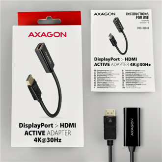 AXAGON | Active adapter | DisplayPort to HDMI | 0.15 m AXAGON | Active adapter | DisplayPort to HDMI | 0.15 m