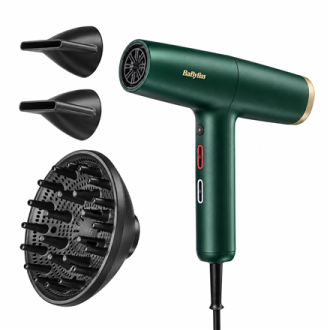 BABYLISS | Hair dryer | D6555DE | 1700 W | Number of temperature settings 3 | Ionic function | Diffuser nozzle | Green