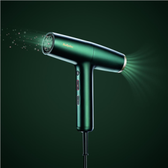 BABYLISS | Hair dryer | D6555DE | 1700 W | Number of temperature settings 3 | Ionic function | Diffuser nozzle | Green