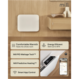 Mill Invisible Smart WiFi Heater | PA400WIFI4 | Panel Heater | 400 W | Suitable for rooms up to 4-6 m | White | IPX4 Mill Invisible Smart WiFi Heater | PA400WIFI4 | Panel Heater | 400 W | Suitable for rooms up to 4-6 m | White | IPX4