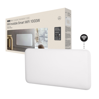 Mill Invisible Smart WiFi Heater | PA1000WIFI4 | Panel Heater | 1000 W | Suitable for rooms up to 12-16 m | White | IPX4 Mill Invisible Smart WiFi Heater | PA1000WIFI4 | Panel Heater | 1000 W | Suitable for rooms up to 12-16 m | White | IPX4