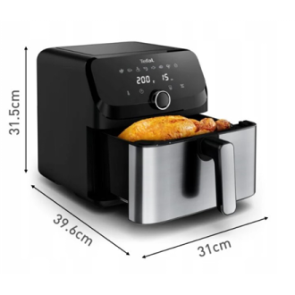 TEFAL Easy Fry Mega Air Fryer | EY855D10 | Power 1700 W | Capacity 7.5 L | Black TEFAL Easy Fry Mega Air Fryer | EY855D10 | Power 1700 W | Capacity 7.5 L | Black