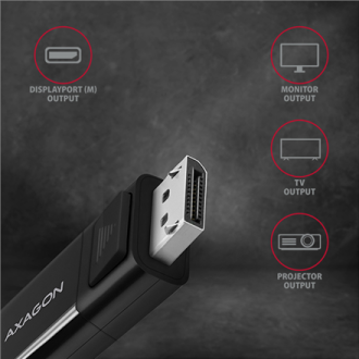 AXAGON Active cable | USB-C to DisplayPort | 1.8 m AXAGON Active cable | USB-C to DisplayPort | 1.8 m