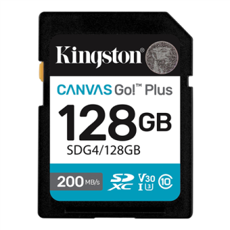 Kingston | Canvas Go! Plus | 128 GB | SD | Flash memory class Class 10, UHS-I, U3, V30 Kingston | Canvas Go! Plus | 128 GB | SD | Flash memory class Class 10, UHS-I, U3, V30