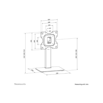 Neomounts Desk Mount | DS45-430BL12 TV stand | Adjustable Height, Swivel | 23-43 