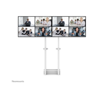 Neomounts Floor stand | ADM-875WH2 Dual screen adapter | Adjustable Height | 42-65 