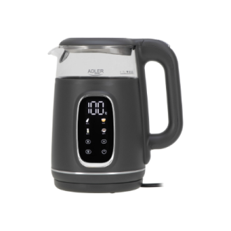 Adler Kettle with LED Display | AD 1305 | Electric | 2200 W | 1.7 L | Plastic | 360 rotational base | Grey