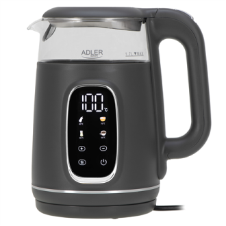 Adler Kettle with LED Display | AD 1305 | Electric | 2200 W | 1.7 L | Plastic | 360 rotational base | Grey