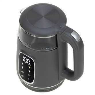 Adler Kettle with LED Display | AD 1305 | Electric | 2200 W | 1.7 L | Plastic | 360 rotational base | Grey