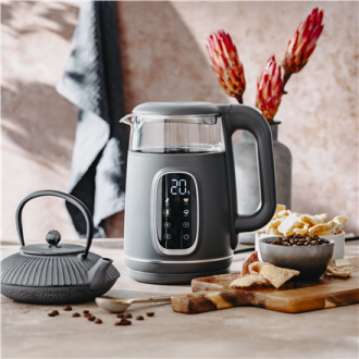 Adler Kettle with LED Display | AD 1305 | Electric | 2200 W | 1.7 L | Plastic | 360 rotational base | Grey