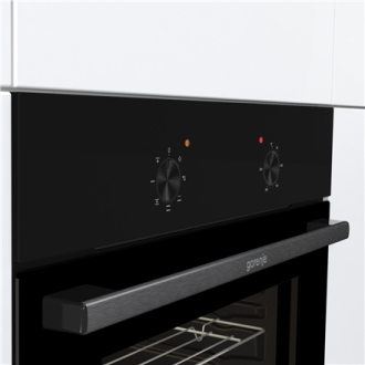 Gorenje Oven | BO6615E01B | 60 L | Electric | EnamelClean | Push pull buttons | Convection | Height 59.5 cm | Width 59.5 cm | Bl Gorenje Oven | BO6615E01B | 60 L | Electric | EnamelClean | Push pull buttons | Convection | Height 59.5 cm | Width 59.5 cm | Bl