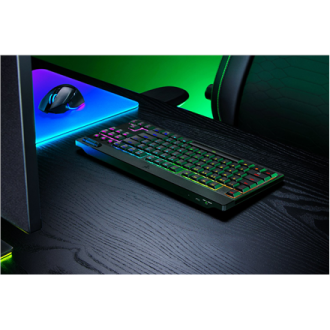 Razer | BlackWidow V4 Low-Profile HyperSpeed | Keyboard | Wireless | US | Bluetooth | Green Switches | Black Razer | BlackWidow V4 Low-Profile HyperSpeed | Keyboard | Wireless | US | Bluetooth | Green Switches | Black