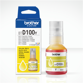 Brother BTD100Y | Ink Bottle | Yellow Brother BTD100Y | Ink Bottle | Yellow