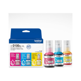 Brother BTD100CLVAL | Multipack Ink Bottles | Magenta, Cyan, Yellow Brother BTD100CLVAL | Multipack Ink Bottles | Magenta, Cyan, Yellow