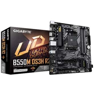 Gigabyte B550M DS3H R2 | Processor family AMD | Processor socket AM4 | DDR4 DIMM | Supported hard disk drive interfaces SATA, M. Gigabyte B550M DS3H R2 | Processor family AMD | Processor socket AM4 | DDR4 DIMM | Supported hard disk drive interfaces SATA, M.