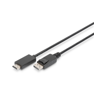 Digitus Adapter Cable, DP - HDMI type A | DisplayPort to HDMI | 2 m Digitus Adapter Cable, DP - HDMI type A | DisplayPort to HDMI | 2 m
