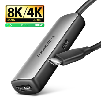 AXAGON Active converter RVC-HI8KPD, 100 W | USB Type-C to HDMI AXAGON Active converter RVC-HI8KPD, 100 W | USB Type-C to HDMI