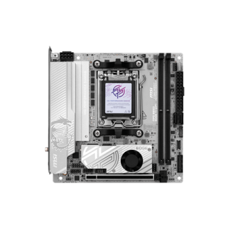 MSI MPG B850I EDGE TI WIFI | Processor family AMD B850 | Processor socket AM5 | DDR5 | Supported hard disk drive interfaces SATA