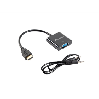 Lanberg HDMI, Mini Jack 3.5 mm, VGA Adapter | AD-0017-BK | 20 m Lanberg HDMI, Mini Jack 3.5 mm, VGA Adapter | AD-0017-BK | 20 m