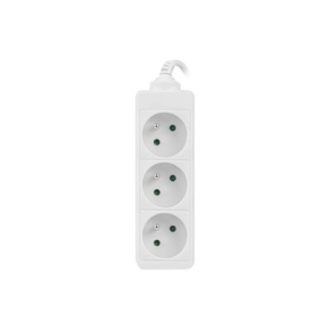 Lanberg Cable Power Strip, 3X French Outlets Quality-Grade Copper, 1.5 m | PS0-03E-0150-W
