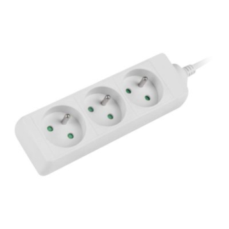 Lanberg Cable Power Strip 3M 3X French Outlets Quality-Grade Copper | PS0-03E-0300-W