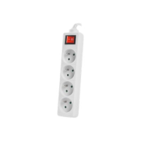 Lanberg Cable Power Strip, 4X French Outlets with Switch, Quality-Grade Copper, 1.5 m | PS1-04E-0150-W
