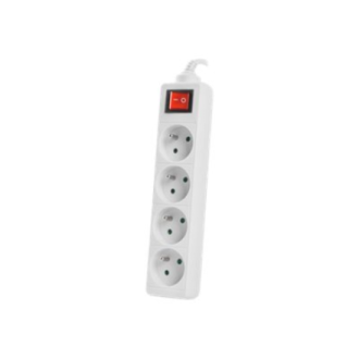 Lanberg Cable Power Strip, 4X French Outlets with Switch, Quality-Grade Copper, 1.5 m | PS1-04E-0150-W Lanberg Cable Power Strip, 4X French Outlets with Switch, Quality-Grade Copper, 1.5 m | PS1-04E-0150-W