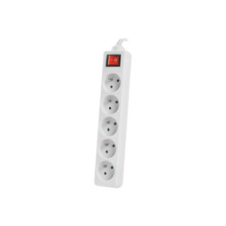 Lanberg Cable Power Strip, 5X French Outlets with Switch, Quality-Grade Copper, 3 m | PS1-05E-0300-W Lanberg Cable Power Strip, 5X French Outlets with Switch, Quality-Grade Copper, 3 m | PS1-05E-0300-W