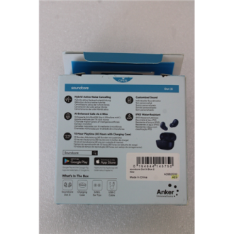 SALE OUT. Anker Soundcore Dot 3i True-Wireless Earbuds, Blue USED, DIRTY | SALE OUT. Anker Soundcore True-Wireless Earbuds | Dot