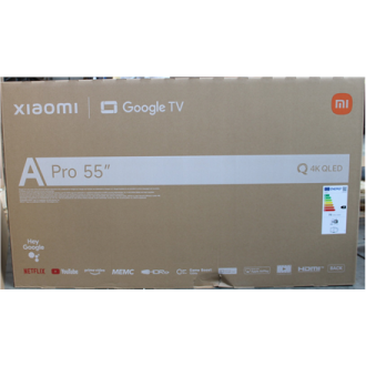 SALE OUT. Xiaomi QLED TV A Pro 2026 55'' | Xiaomi QLED TV A Pro 2026 | 55 | Smart TV | Google TV | 4K UHD | DAMAGED PACKAGING SALE OUT. Xiaomi QLED TV A Pro 2026 55'' | Xiaomi QLED TV A Pro 2026 | 55 | Smart TV | Google TV | 4K UHD | DAMAGED PACKAGING