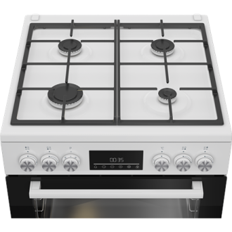BEKO Cooker | FBM62330GWDTN | Hob type Gas | Oven type Electric | White | Width 60 cm | Depth 60 cm | Grilling | LED | Energy ef BEKO Cooker | FBM62330GWDTN | Hob type Gas | Oven type Electric | White | Width 60 cm | Depth 60 cm | Grilling | LED | Energy ef