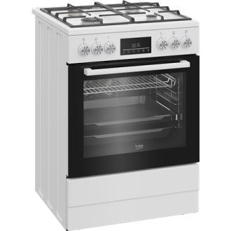 BEKO Cooker | FBM62330GWDTN | Hob type Gas | Oven type Electric | White | Width 60 cm | Depth 60 cm | Grilling | LED | Energy ef BEKO Cooker | FBM62330GWDTN | Hob type Gas | Oven type Electric | White | Width 60 cm | Depth 60 cm | Grilling | LED | Energy ef