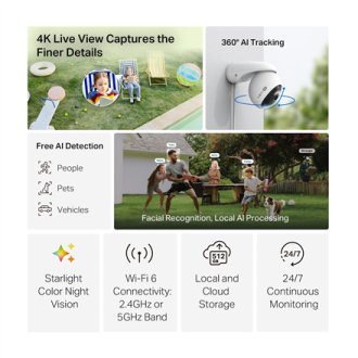 TP-LINK | Pan/Tilt Security Wi-Fi Camera | Tapo C560WS | Dome | 8 MP | 4mm/F1.6 | H.264 | Micro SD, Max. 512 GB