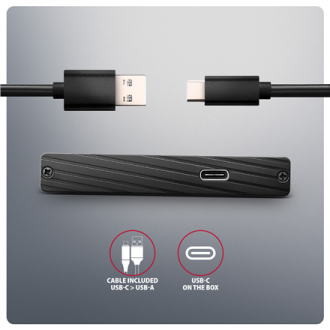 AXAGON USB-C 5Gbps - SATA 6G external box for 2.5 AXAGON USB-C 5Gbps - SATA 6G external box for 2.5