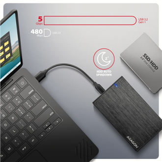 AXAGON USB-C 5Gbps - SATA 6G external box for 2.5 AXAGON USB-C 5Gbps - SATA 6G external box for 2.5