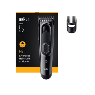 Braun Hair Clipper | HC5510 Series 5 | Cordless | Number of length steps 9 | Black Braun Hair Clipper | HC5510 Series 5 | Cordless | Number of length steps 9 | Black