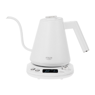 Adler | Kettle | AD 1349w | Electric | 1100 W | 1 L | Stainless Steel | 360 rotational base | White Adler | Kettle | AD 1349w | Electric | 1100 W | 1 L | Stainless Steel | 360 rotational base | White