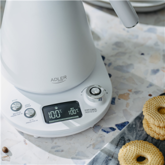 Adler | Kettle | AD 1349w | Electric | 1100 W | 1 L | Stainless Steel | 360 rotational base | White Adler | Kettle | AD 1349w | Electric | 1100 W | 1 L | Stainless Steel | 360 rotational base | White