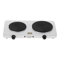 Adler Hot Plate | AD 6520 | Number of burners/cooking zones 2 | Electric | White