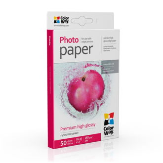 ColorWay Photo Paper, 50 sheets | Premium High Glossy | 255 g/m | 10x15 ColorWay Photo Paper, 50 sheets | Premium High Glossy | 255 g/m | 10x15